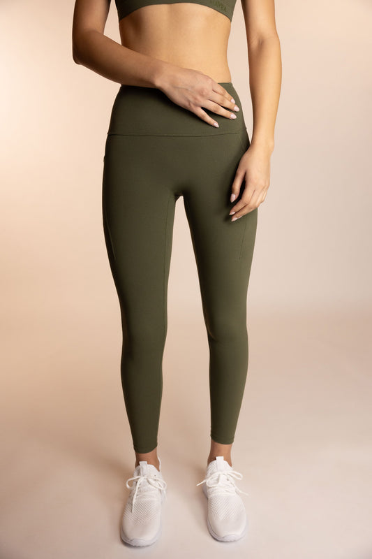 Women's forest green leggings