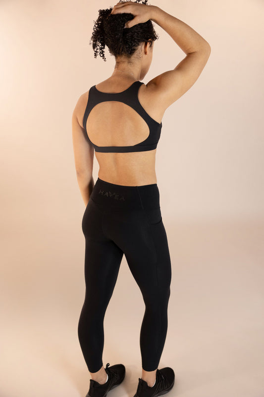 High support sports bra in black