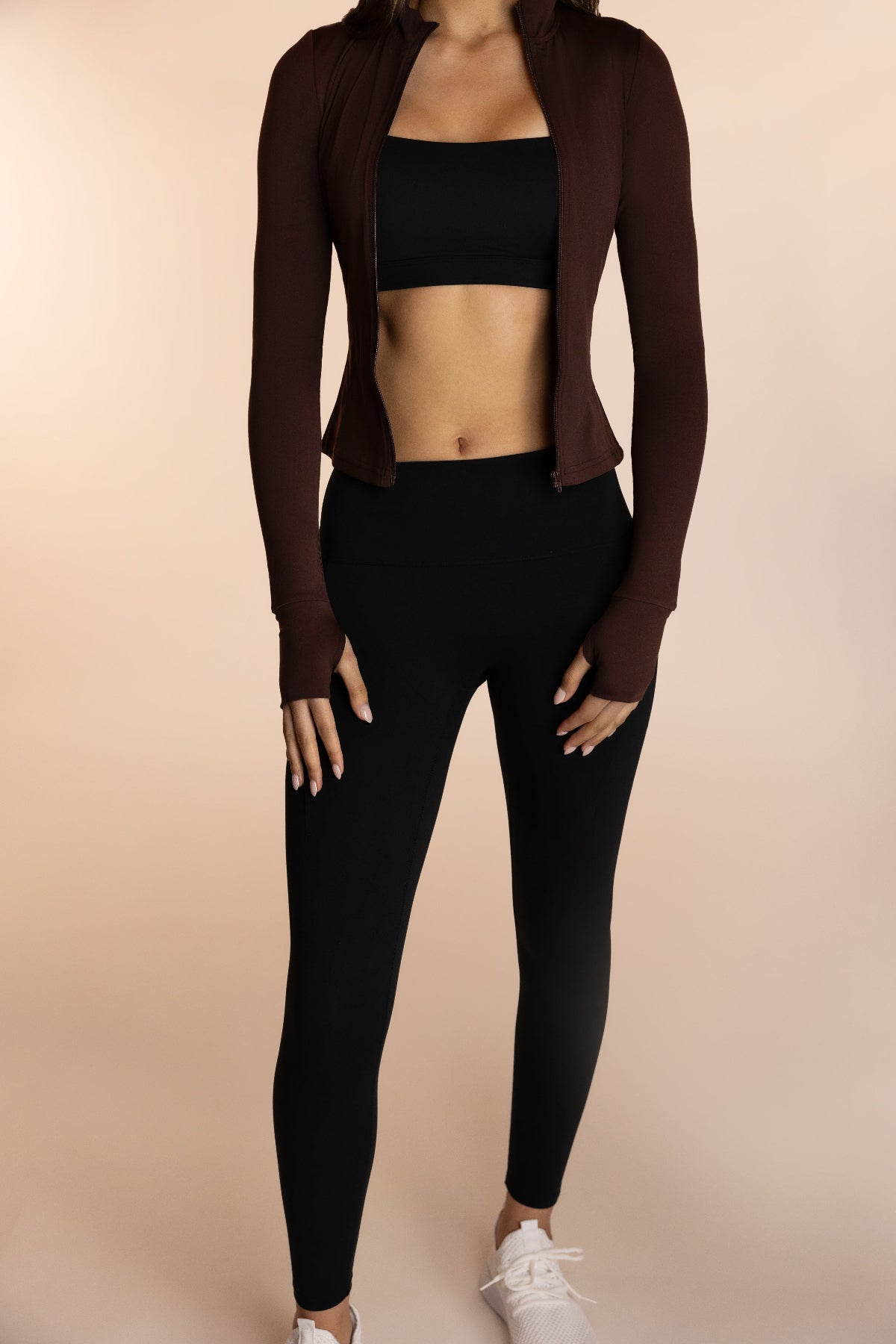 Women's zip up maroon workout jacket