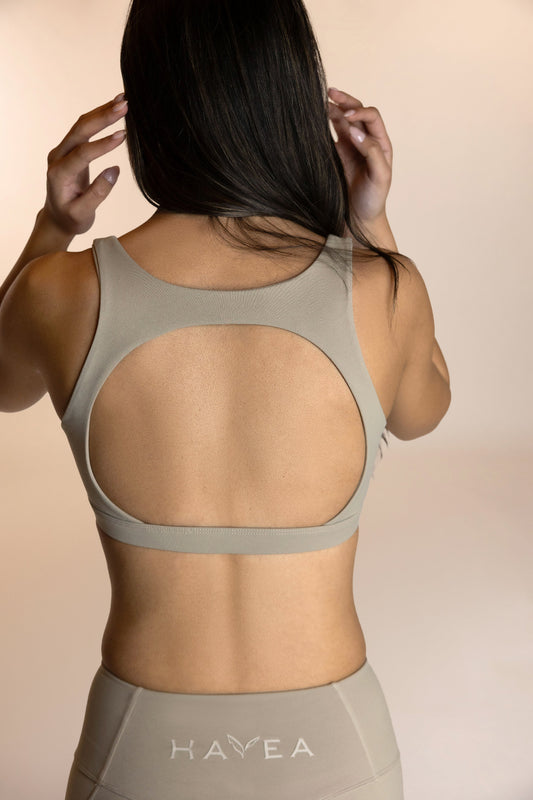 Best supporting sports bra in tan