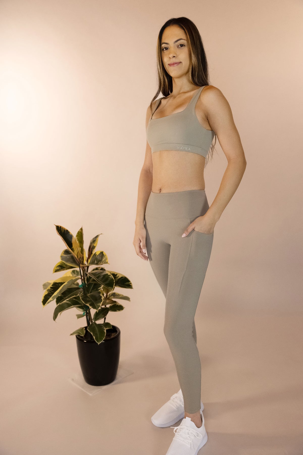 Tan Back sport active wear set