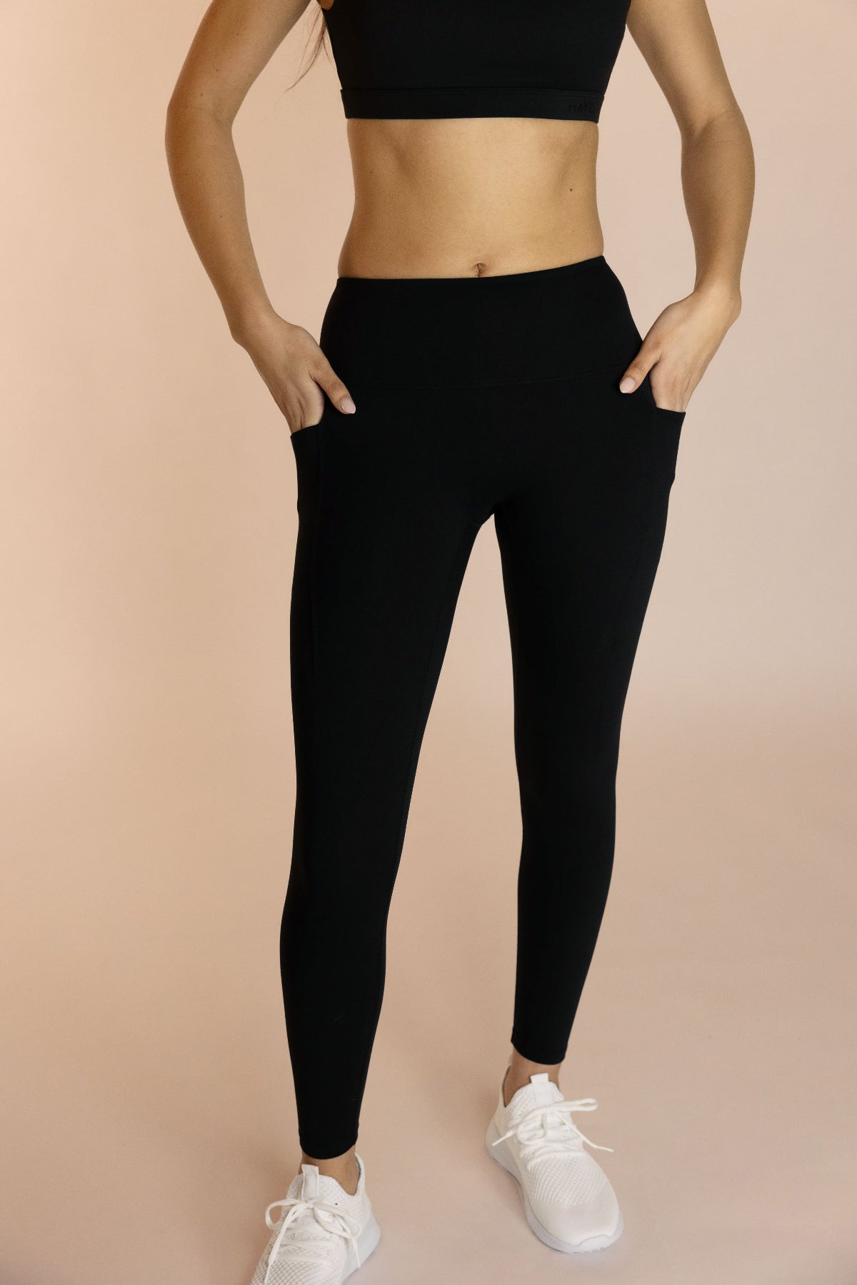Dark Black Leggings with deep pockets