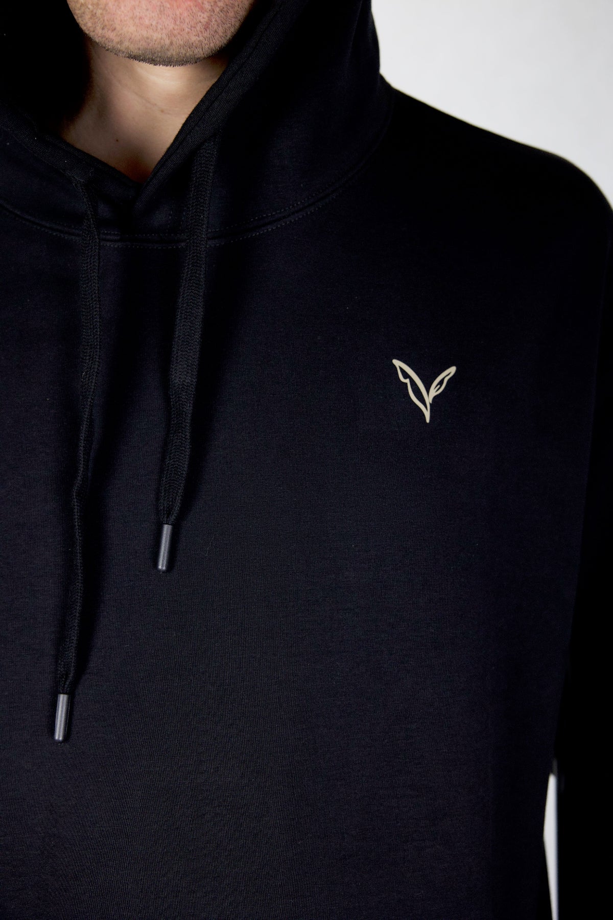 Black Havea hoodie logo on chest 