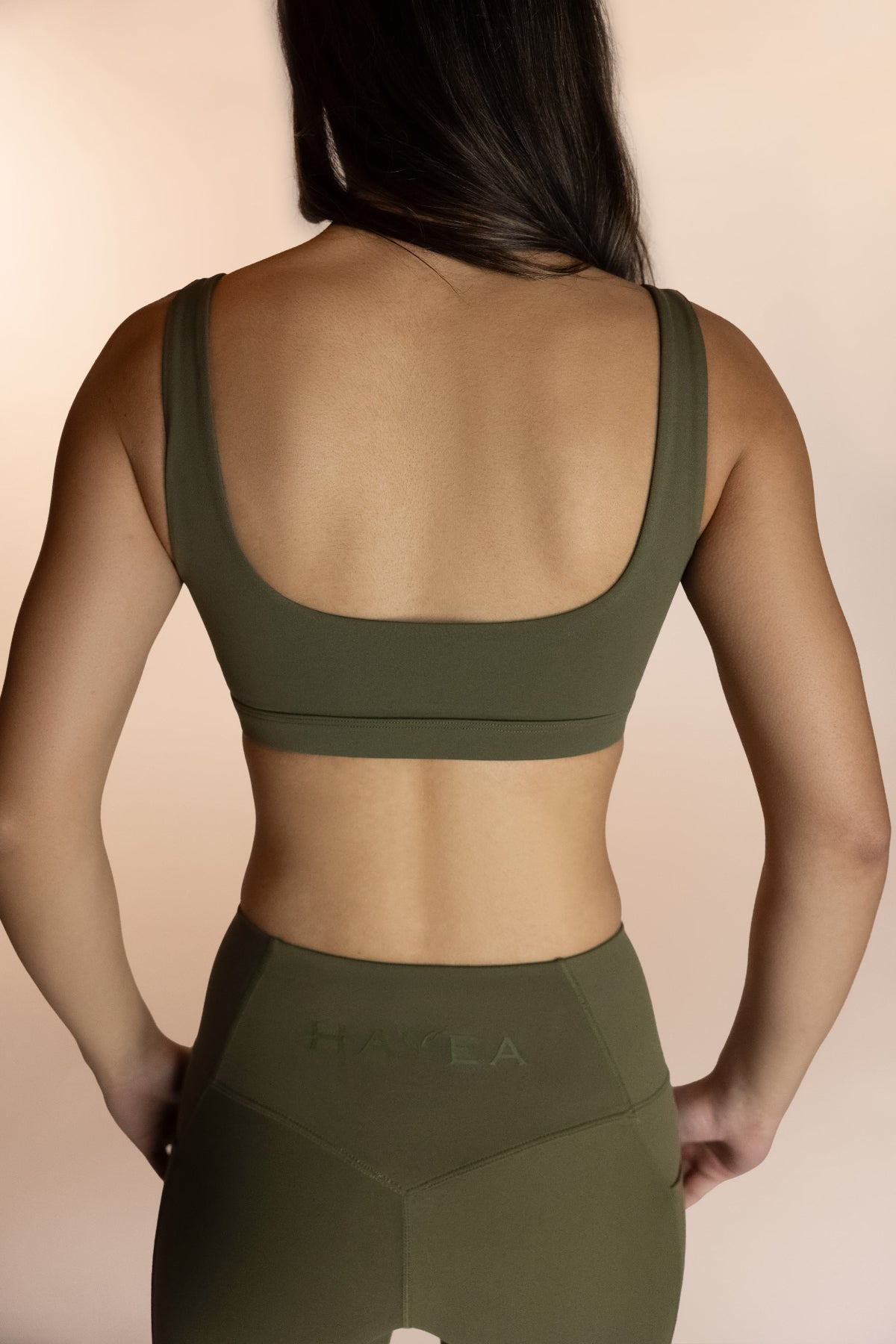 Women's Low back Green sports bra